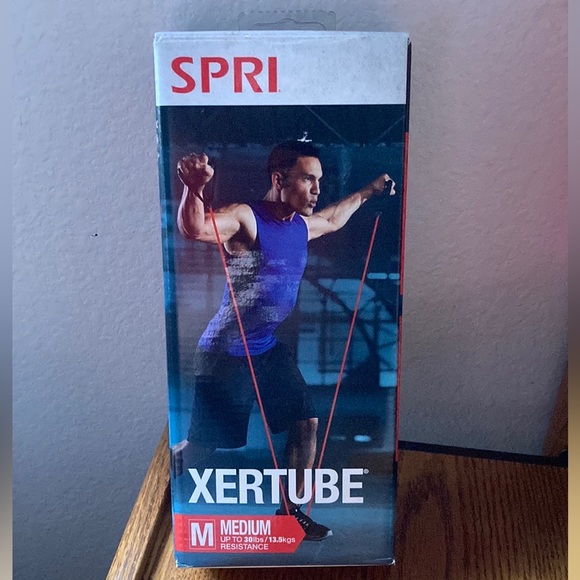 New SPRI Unisex Home GYM Workout Xertube Resistance Band Handles/Door Attachment - Picture 11 of 13